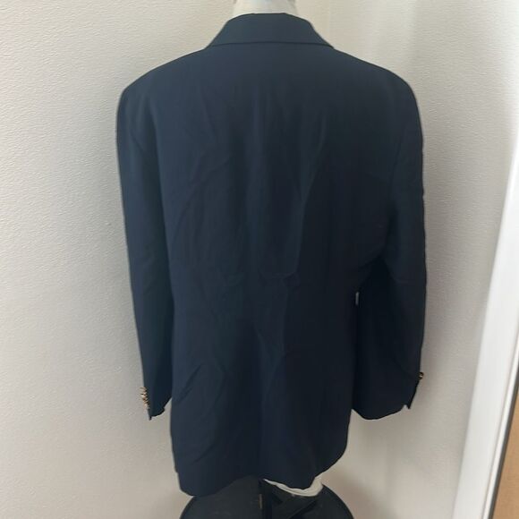 Ralph Lauren crest wool navy blazer gold button 14P lined - Picture 4 of 9